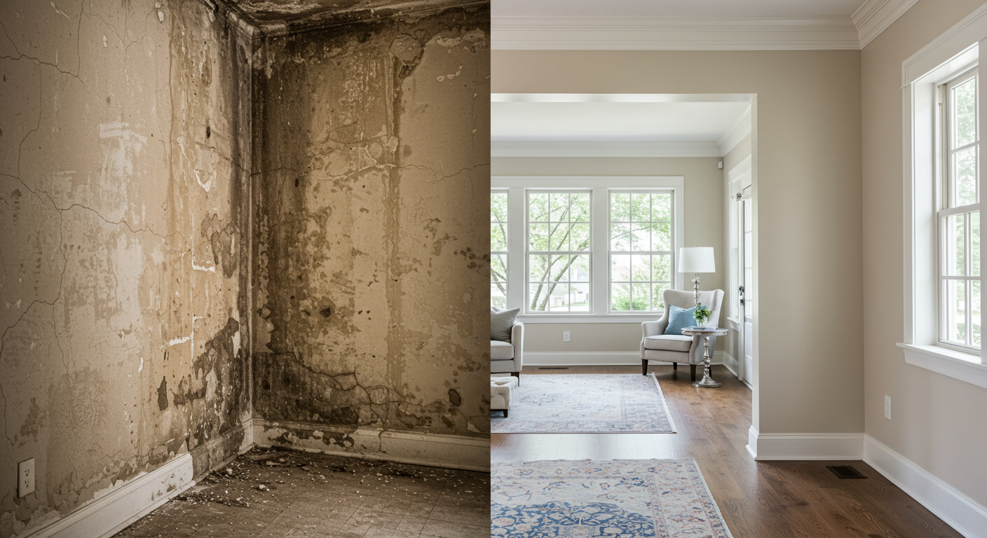 Mold Removal Process in Progress