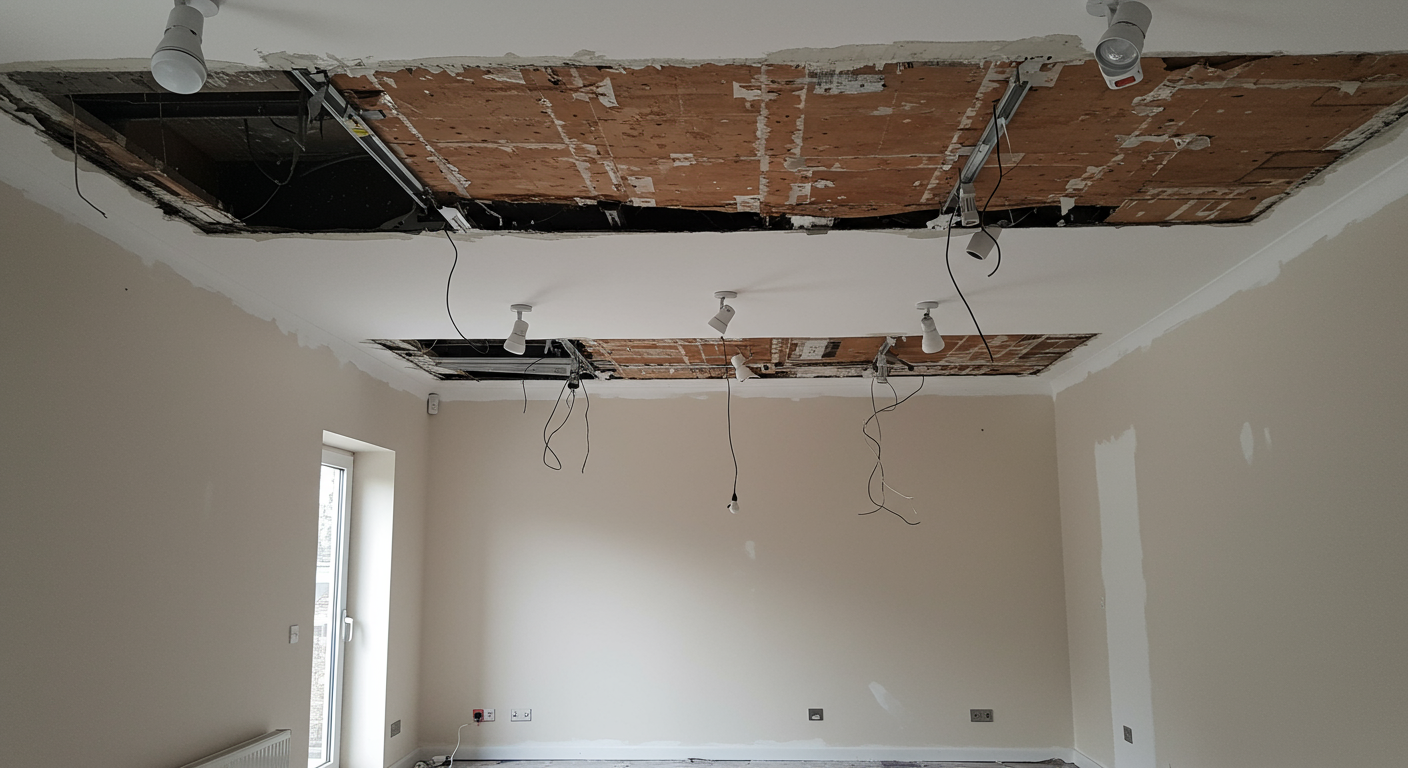 Renovated Room After Ceiling Removal